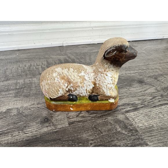 Vaillencourt Folk Art Chalkware Sheep Set #61 #166 #167 1980’s Rustic Primitive - Picture 6 of 16